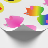 Super Cute Big Rainbow Bow Wrapping Paper Cadeaupapier (Hoek)