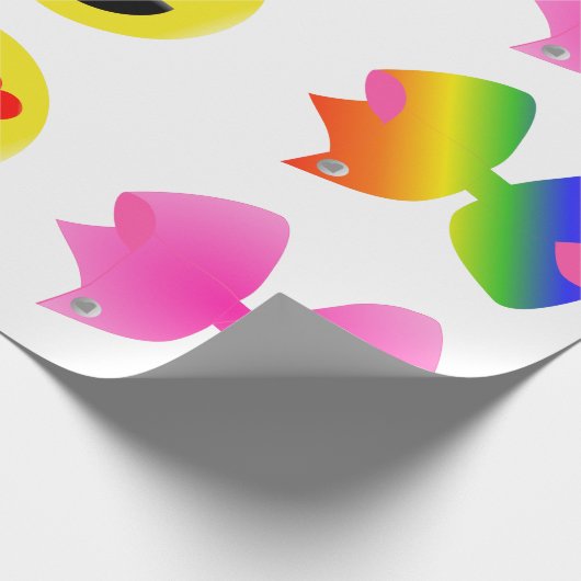 Super Cute Big Rainbow Bow Wrapping Paper Cadeaupapier (Hoek)