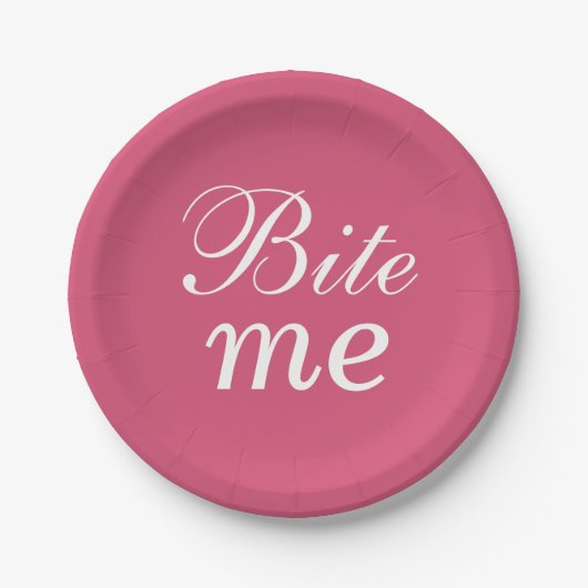 Super Cute Bite me Bord - roze (Voorkant)