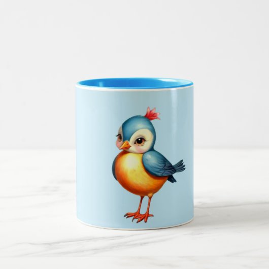 Super Cute Blauwe Vogel Mok (Center)