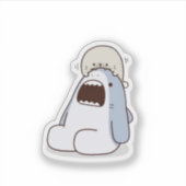 Super Cute Blue Dolphin Sticker (Voorkant)