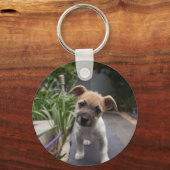 Super Cute Border Terrier-puppy Sleutelhanger (Voorkant)