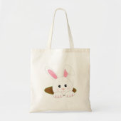Super Cute Bunny Rabbit Canvas tas (Voorkant)