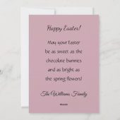 Super cute bunny with a flower wreath on its head  feestdagenkaart (Achterkant)