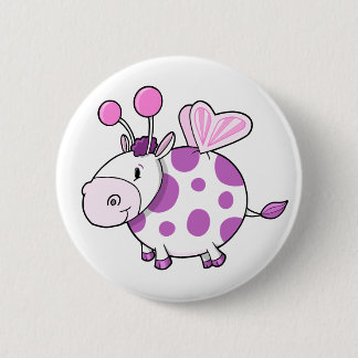 Super Cute Butterfly Fairy Cow-Button Ronde Button 5,7 Cm
