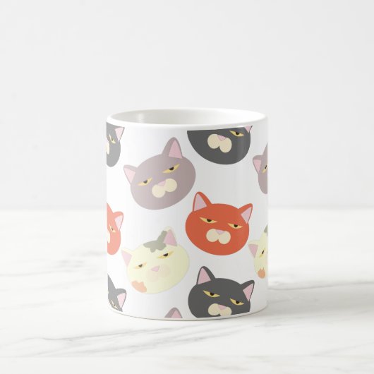 Super Cute Cat Cartoon Fun Pattern Koffiemok (Center)