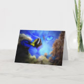 Super Cute Cat en Fish Birthday Kaart (Voorkant)