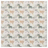 Super Cute Cat Fabric Stof (Swatch)