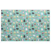Super Cute Cat Pattern, kies uw kleur Stof (Fat Quarter)