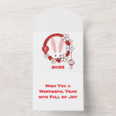 Super Cute Chinees Nieuwjaar Kaart (Binnen)