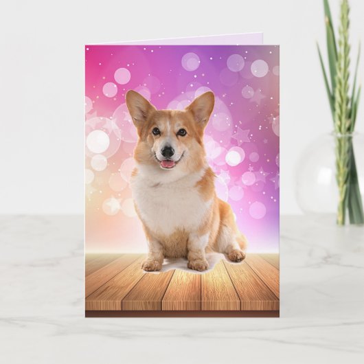 Super Cute Corgi Birthday Kaart (Voorkant)