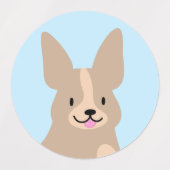 Super Cute Corgi-Stickers Labels (Design 2)