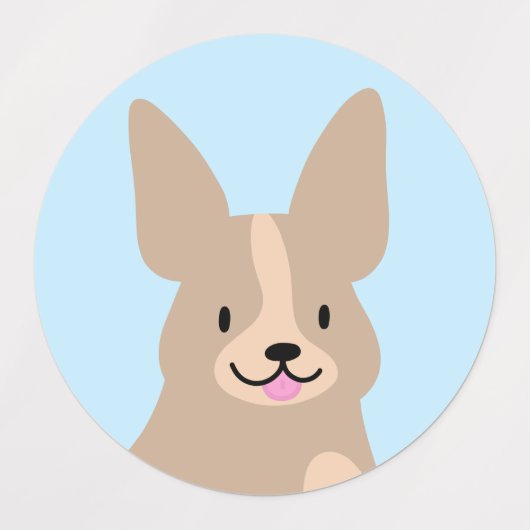 Super Cute Corgi-Stickers Labels (Design 2)