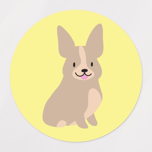 Super Cute Corgi-Stickers Labels (Design 1)