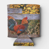 Super Cute Country Boerderij Rooster en Fence Blikjeskoeler (Achterkant)