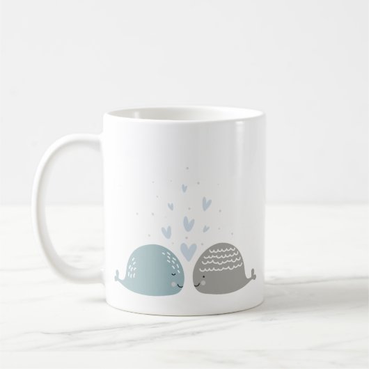 Super Cute Couple Dolphin Koffiemok (Links)