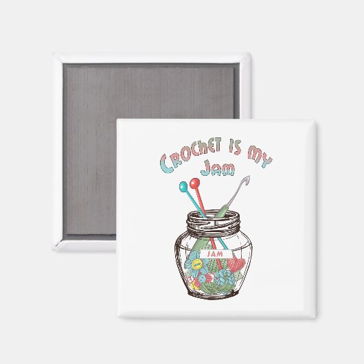 Super Cute "Crochet is mijn jam" Magneet (Voorkant / Achterkant)