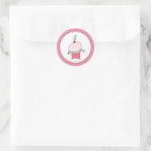 Super Cute Cupcake-Stickers Ronde Sticker (Tas)