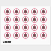 Super Cute Cupcake-Stickers Ronde Sticker (Vel)