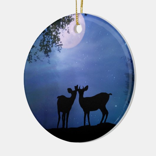 Super Cute Deer Eerste Kerstmis Ornament (Links)