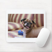 Super Cute dog met haar favoriete bal Muismat (Met muis)