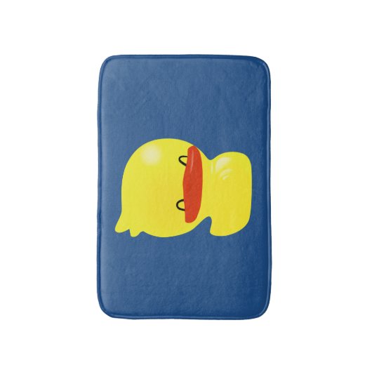 Super Cute Ducky Blue Bath Mat (Voorkant Verticaal)