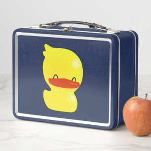 Super Cute Ducky Dark Blue Metal Box