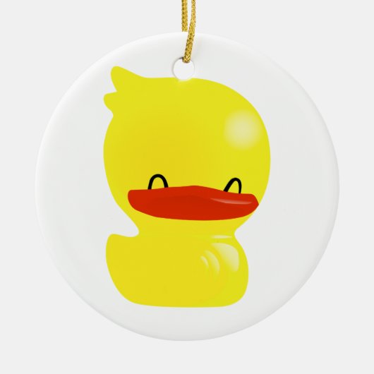 Super Cute Ducky Round Ornament (Voorkant)