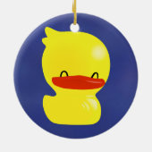 Super Cute Ducky Round Ornament (Achterkant)