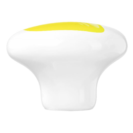 Super Cute Ducky White Ceramic Knob. Keramische Knop (Zijkant)
