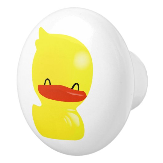 Super Cute Ducky White Ceramic Knob. Keramische Knop (Rechts)