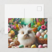 Super Cute Easter Bunny Feestdagenkaart (Voorkant / Achterkant)