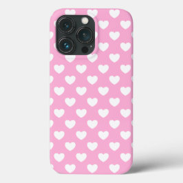 Super Cute Feminine roze en witte harten Case-Mate iPhone Case