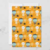 Super Cute Frankenstein boy Halloween Birthday Inv Kaart (Achterkant)