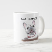 Super Cute French Bulldog | Behandelde behandeling Grote Koffiekop (Voorkant rechts)