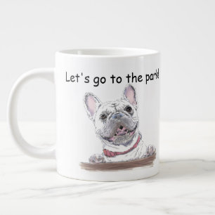 Super Cute French Bulldog   Toestand naar het park Grote Koffiekop