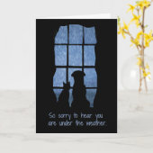 Super Cute Get Good Dog and Cat in Window Kaart (Gele Bloem)