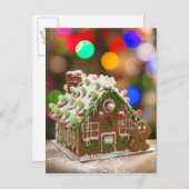 Super Cute Gingerbrood House Briefkaart (Voorkant / Achterkant)