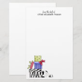 Super Cute Girly Stationery Briefpapier (Voorkant / Achterkant)