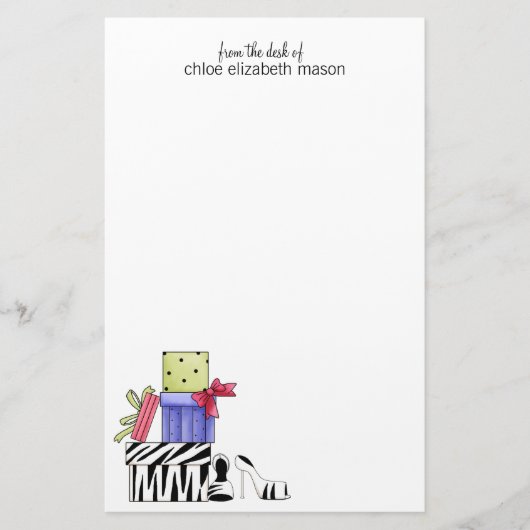 Super Cute Girly Stationery Briefpapier (Voorkant)