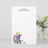 Super Cute Girly Stationery Briefpapier (Staand voorkant)