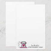 Super Cute Girly Stationery Briefpapier (Voorkant / Achterkant)