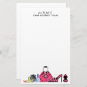 Super Cute Girly Stationery Briefpapier (Voorkant / Achterkant)