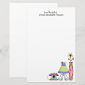Super Cute Girly Stationery Briefpapier (Voorkant / Achterkant)