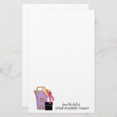 Super Cute Girly Stationery Briefpapier (Voorkant / Achterkant)