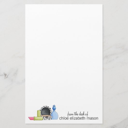 Super Cute Girly Stationery Briefpapier (Voorkant)