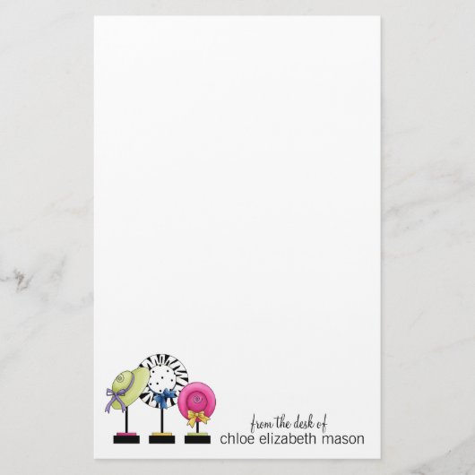 Super Cute Girly Stationery Briefpapier (Voorkant)