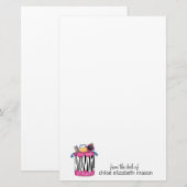 Super Cute Girly Stationery Briefpapier (Voorkant / Achterkant)