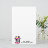 Super Cute Girly Stationery Briefpapier (Staand voorkant)