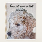 Super Cute Goldendoodle Puppy Dog Planner (Voorkant)